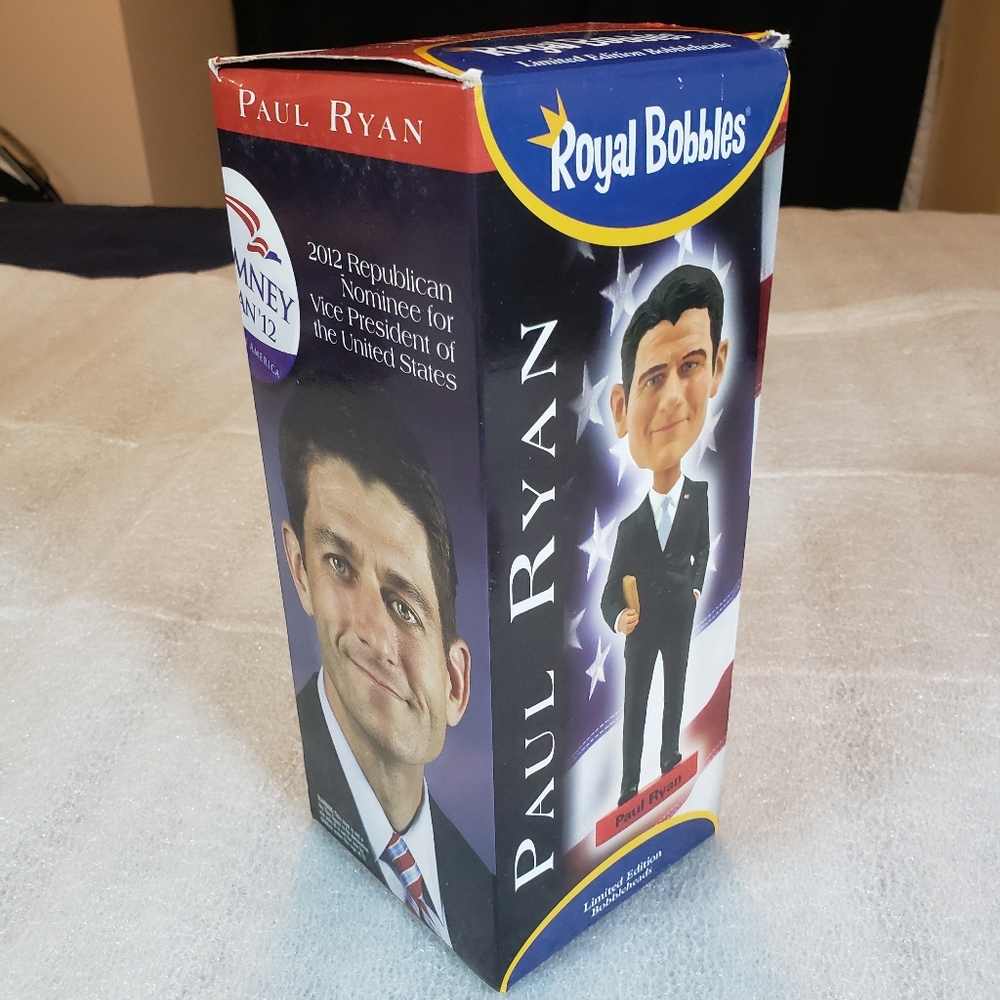 Royal Bobbles Paul Ryan 10566 Bobblehead Storage Wear On BoxNote wear on box